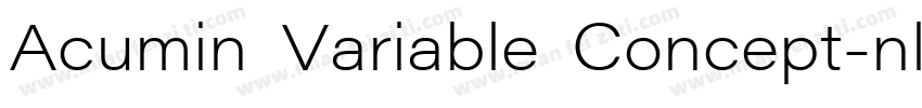 Acumin Variable Concept-nlock字体转换